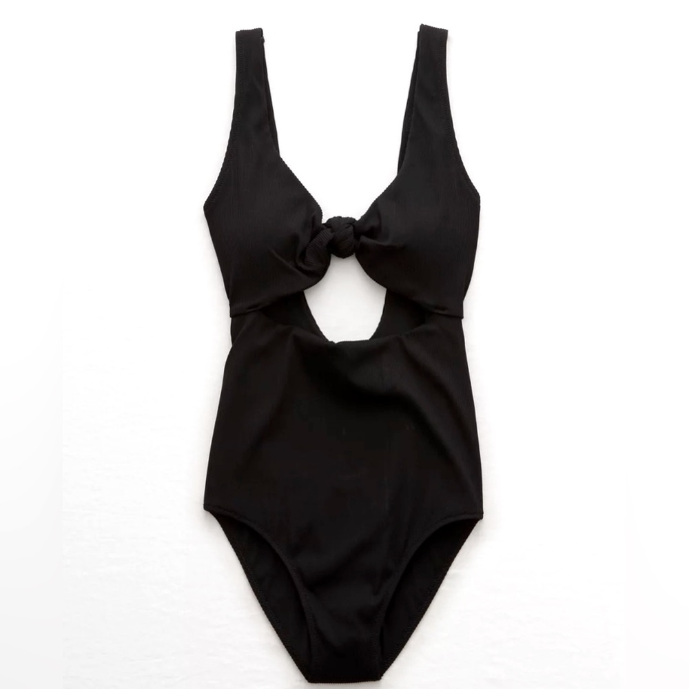 Aerie Ribbed Knot One Piece Swimsuit